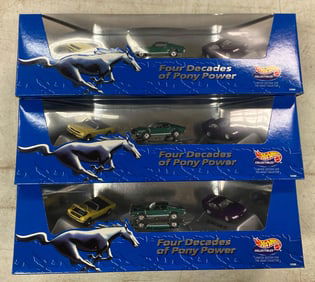 Group of 3 Mattel Hot Wheels LE Ford Mustang Cars
