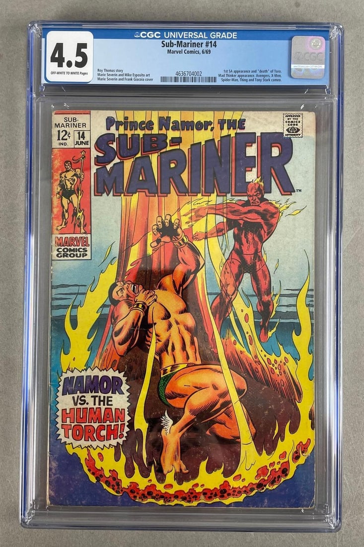 CGC Graded Marvel Comics Sub-Mariner No. 14 (1 of 3)