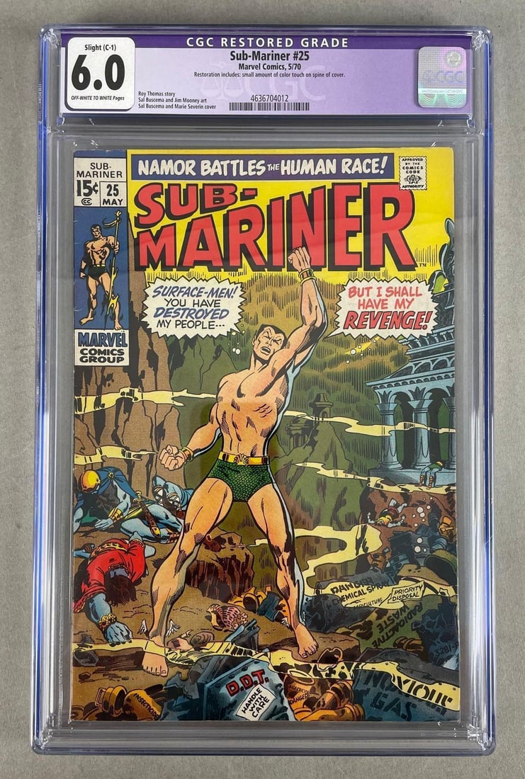 CGC Graded Marvel Comics Sub-Mariner No. 25 (1 of 3)