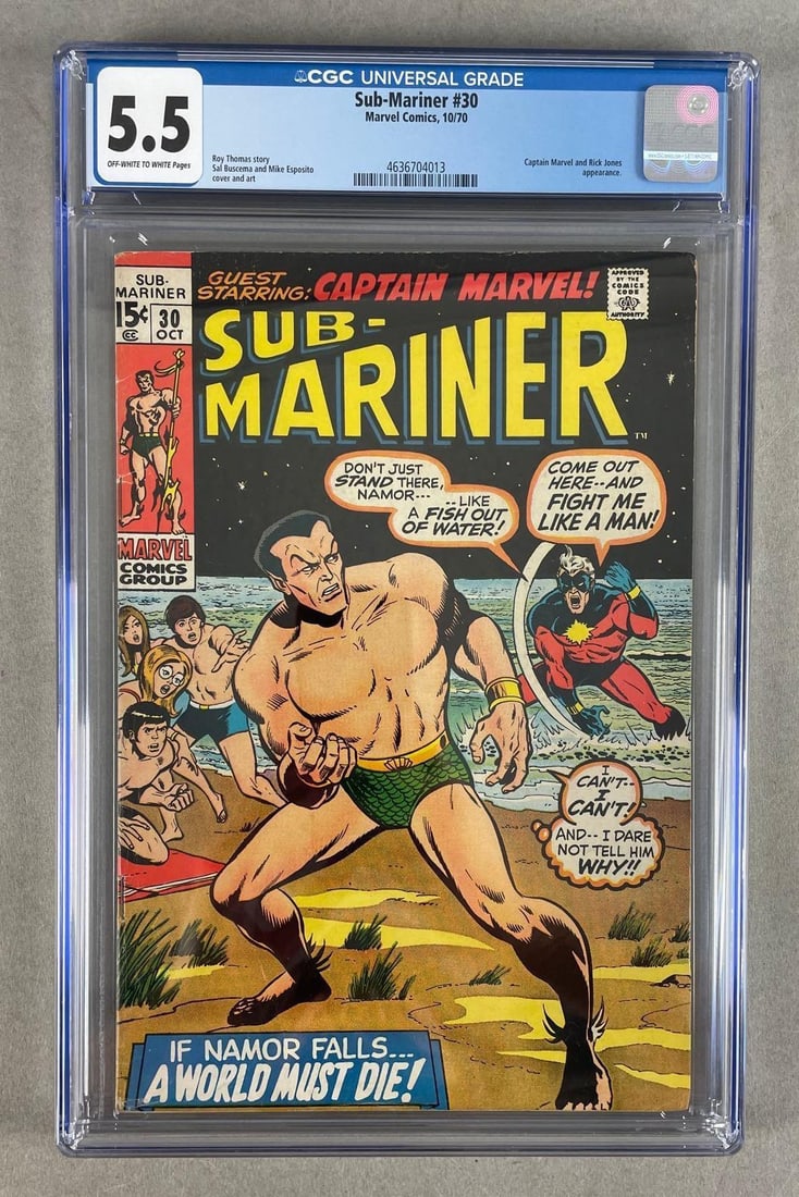 CGC Graded Marvel Comics Sub-Mariner No.  30 (1 of 3)