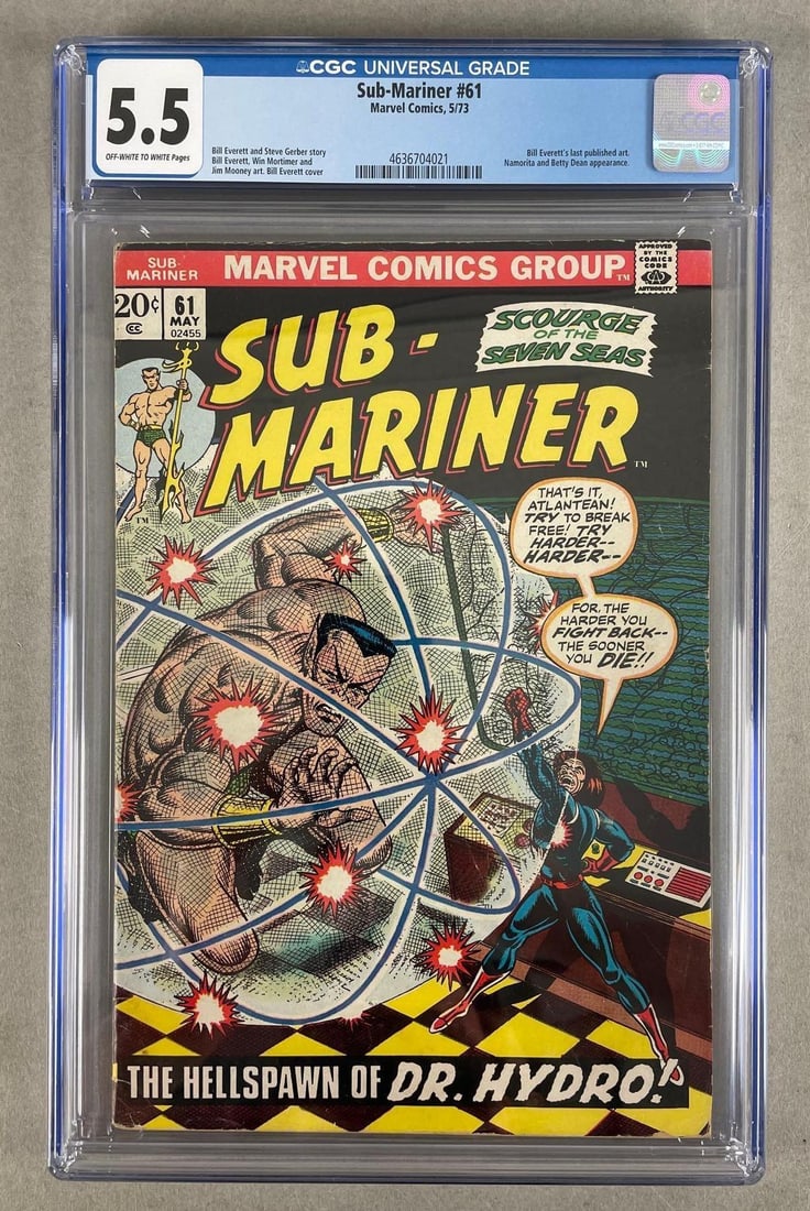 CGC Graded Marvel Comics Sub-Mariner No. 61 (1 of 3)