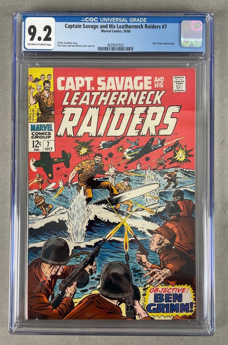 CGC Graded Marvel Comics Captain Savage and his Leatherneck Raiders No. 7 (1 of 3)