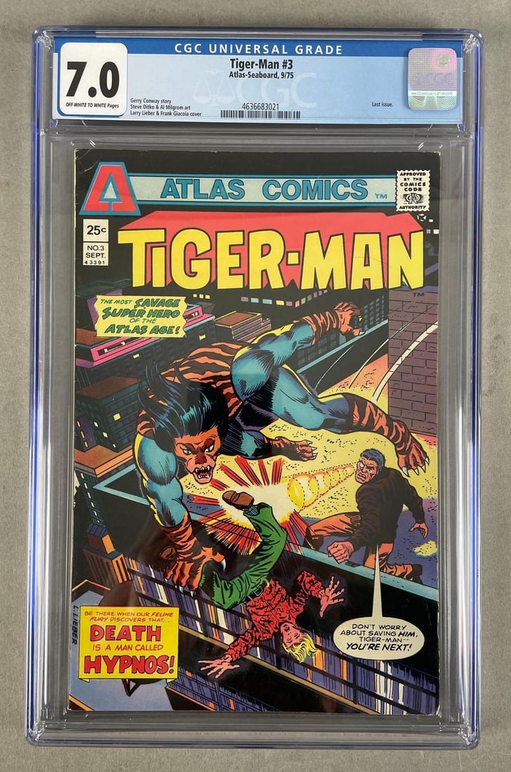 CGC Graded Atlas Comics Tiger-Man No. 3 (1 of 3)