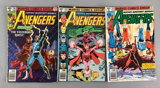 Group of 3 Marvel The Avengers Comic Books