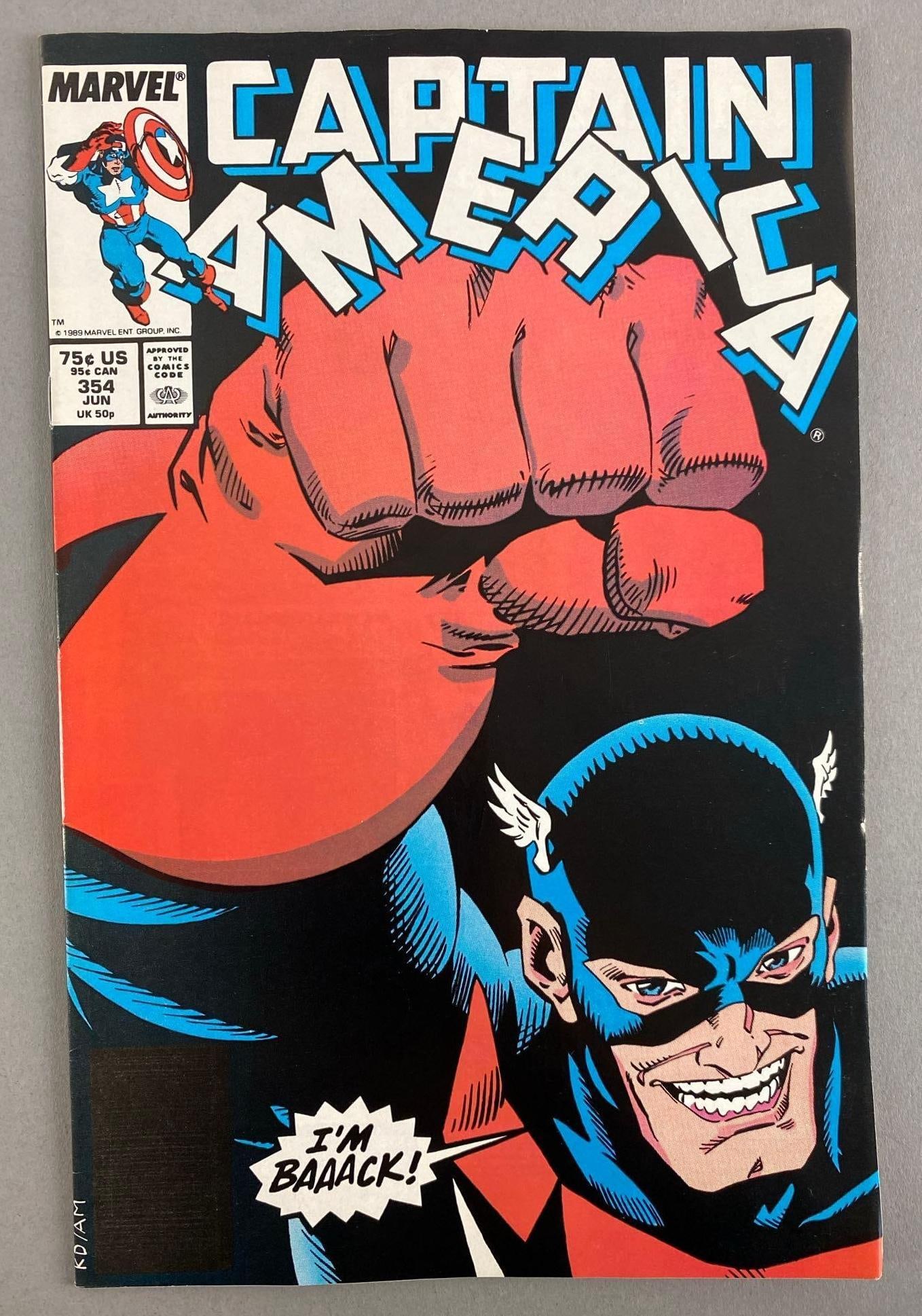 Marvel Comics Captain America No. 354: 1st appearance of John Walker as U.S. Agent, 1989
