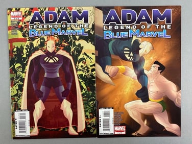 Group of 2 Marvel Adam Legend of The Blue Marvel Comic Books