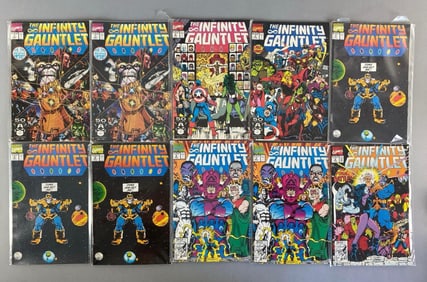 Group of 10 Marvel The Infinity Gauntlet Comic Books
