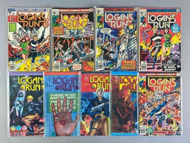 Group of 9 Marvel Logans Run Comic Books