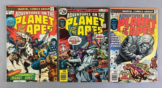 Group of 3 Marvel Adventures On The Planet of The Apes Comic Books
