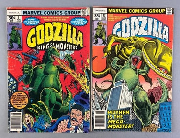 Group of 2 Marvel Godzilla Comic Books