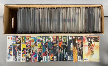 Long Box of Marvel Wolverine Comic Books