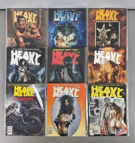 Group of Heavy Metal Illustrated Fantasy Magazines