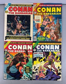 Group of Marvel Treasury Edition Conan the Barbarian Comic Books