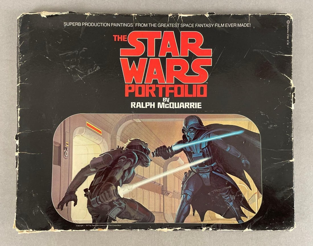 Vintage Star Wars Portfoliio: Ralph mcquarrie, appears complete, glider measures H 11 1/4" x W 14"