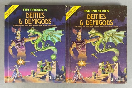Group of 2 TSR Advanced Dungeons and Dragons Deities and Demigods Cyclopedias
