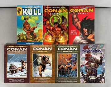 Group of Conan Graphic Novel Books