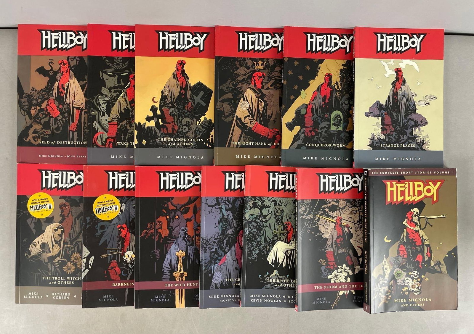 Group of Dark Horse Hellboy Graphic Novel Books: # 1-12, short stories vol. 1
