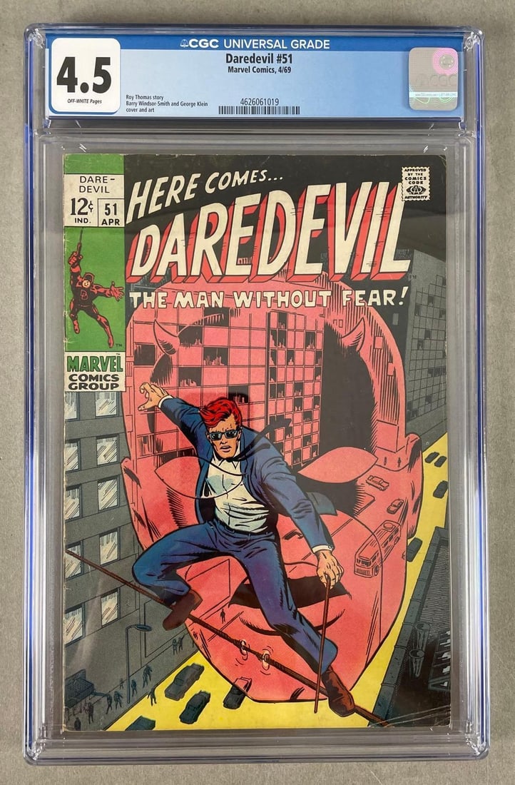 CGC Graded Marvel Comics Daredevil No. 51 (1 of 3)