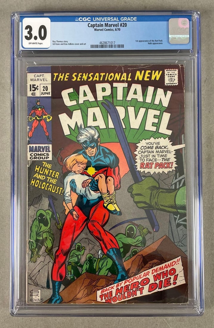 CGC Graded Marvel Comics Captain Marvel No. 20 (1 of 3)