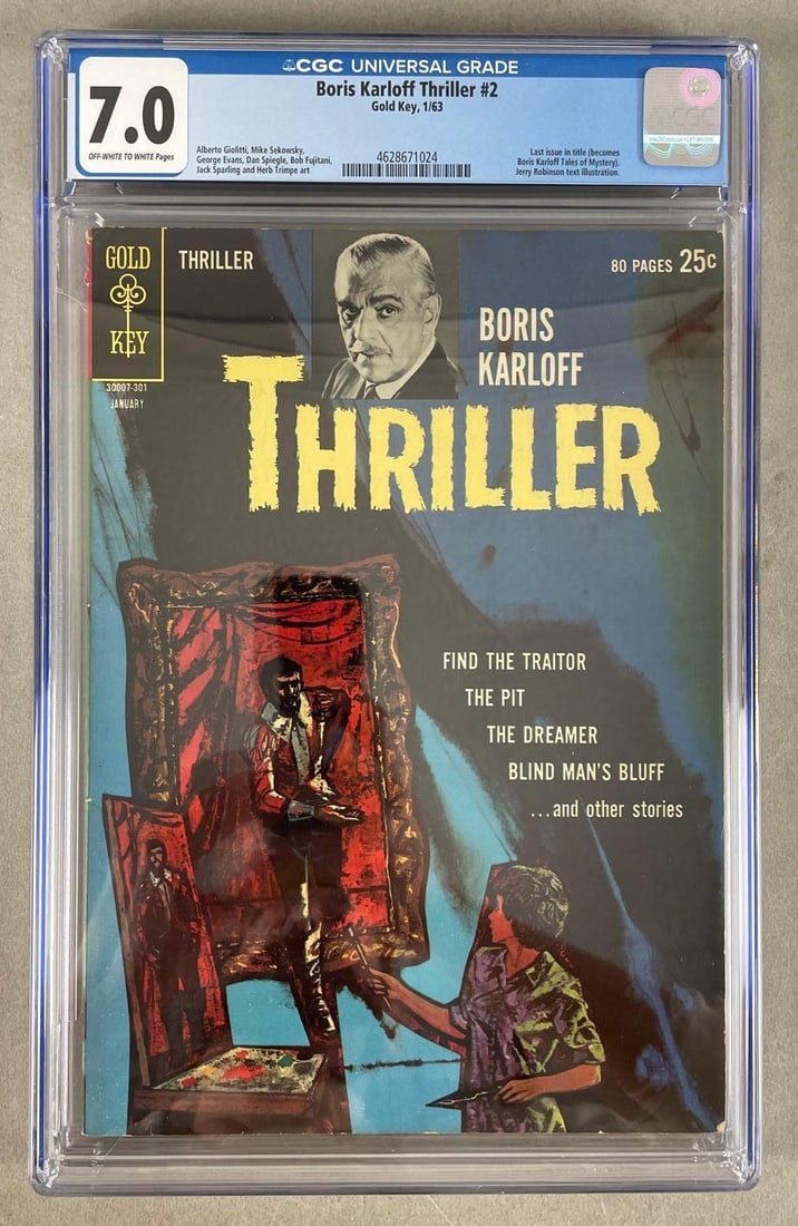 CGC Graded Gold Key Comics Boris Karloff Thriller No. 2 (1 of 3)