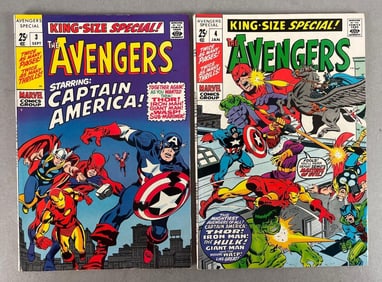 Group of 2 Marvel The Avengers King Size Special Comic Books