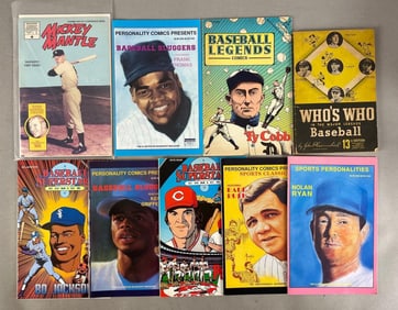 Group of Baseball Comic Books and More