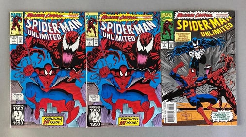 Group of 3 Marvel Spider-Man Unlimited Comic Books