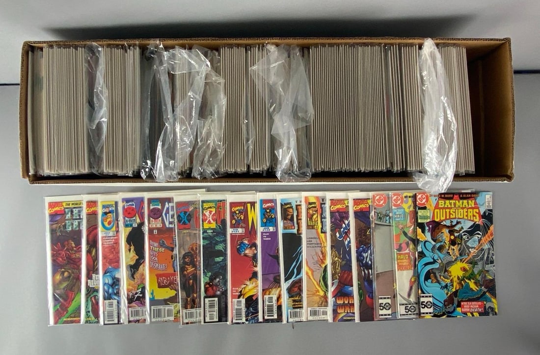 Long Box of Marvel / DC Comic Books (1 of 3)