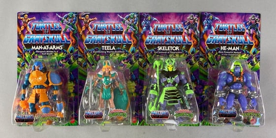 Group of 4 Turtles of Grayskull Action Figures