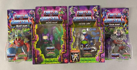 Group of 4 Turtles of Grayskull Action Figures