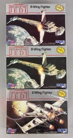 Group of 3 MPC Star Wars ROTJ Star Fighter Plastic Model Kits