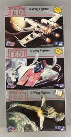 Group of 3 MPC Star WARS ROTJ Star Fighter Plastic Model Kits