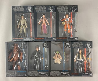 Group of 7 Hasbro Star Wars The Black Series Action Figures