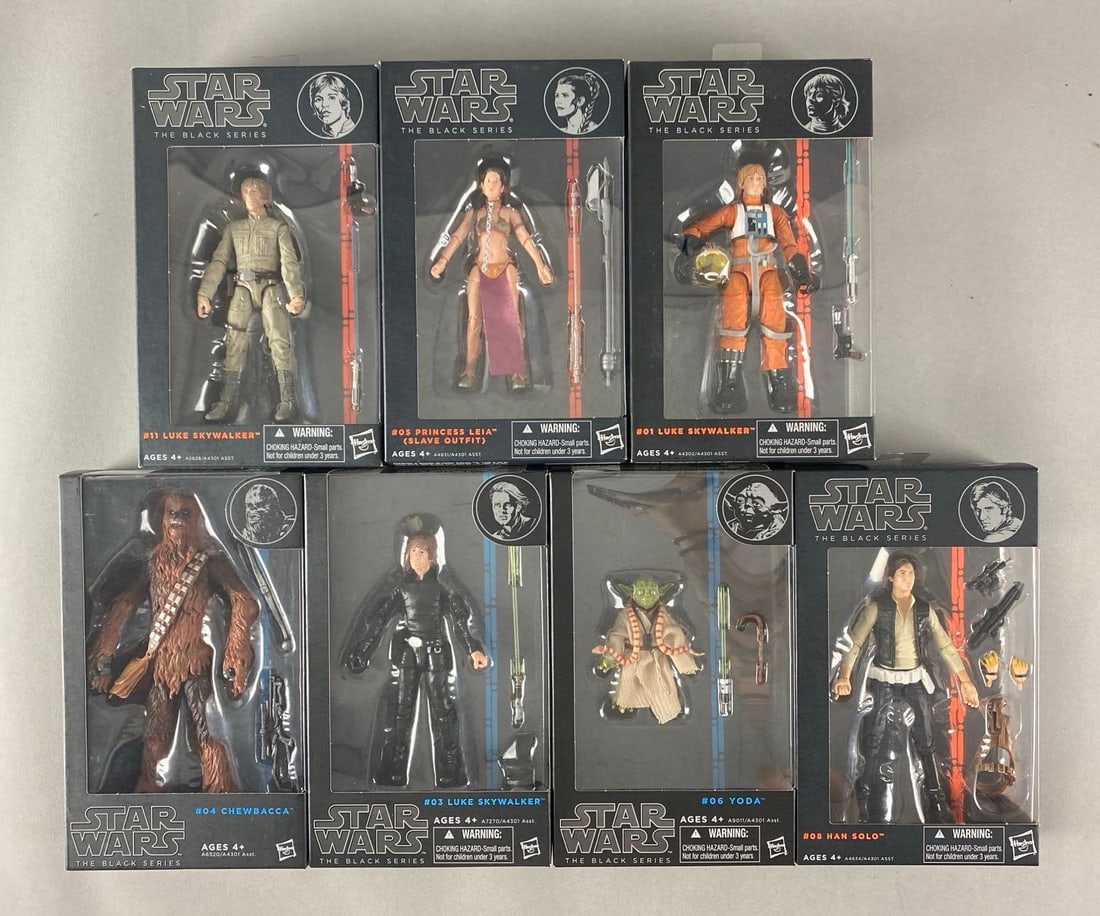 Group of 7 Hasbro Star Wars The Black Series Action Figures (1 of 3)
