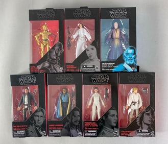 Group of 7 Hasbro Star Wars The Black Series Action Figures