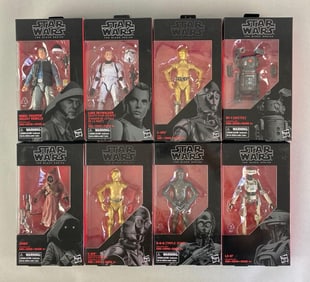 Group of 8 Hasbro Star Wars The Black Series Action Figures