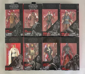 Group of 8 Hasbro Star Wars The Black Series Action Figures