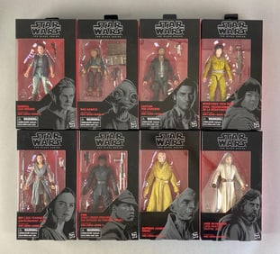 Group of 8 Hasbro Star Wars The Black Series Action Figures