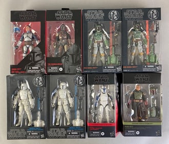 Group of 8 Hasbro Star Wars The Black Series Action Figures