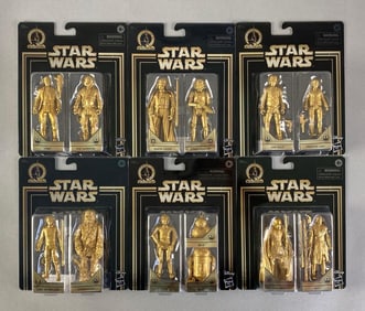 Group of 6 Hasbro Star Wars Commemorative Edition Action Figures