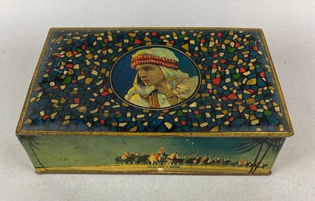 Vintage Rudolph Valentino The Sheik Tin