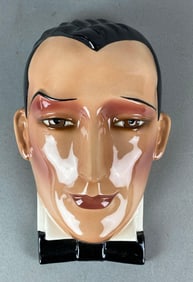 1987 Clay Art Rudolph Valentino Ceramic Mask