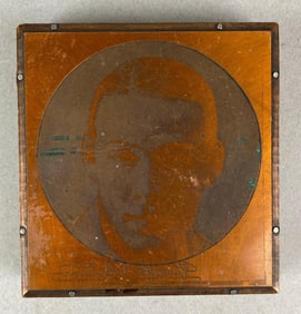 Vintage Rudolph Valentino Copper Printing Block