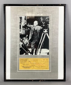 Signed Cecil B De Mille Check and Photograph