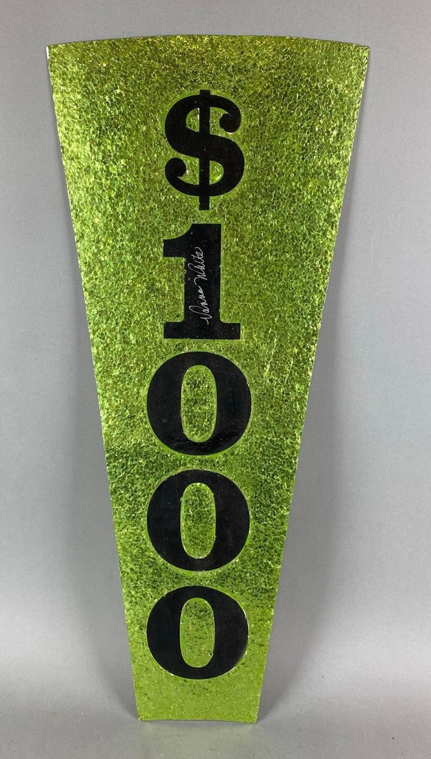 Signed Vana White Wheel of Fortune $1000 Game Piece (1 of 3)