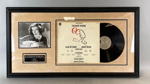 Signed Katharine Hepburn Coco Album Display