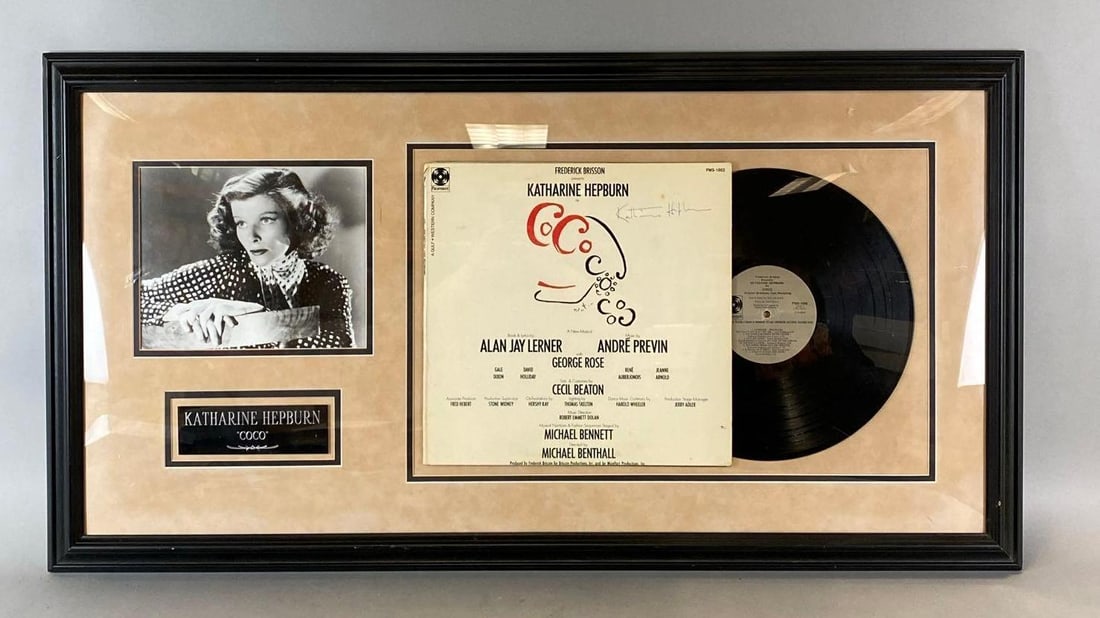 Signed Katharine Hepburn Coco Album Display (1 of 3)