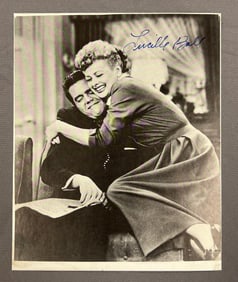 Signed Lucille Ball Photograph on Cardboard
