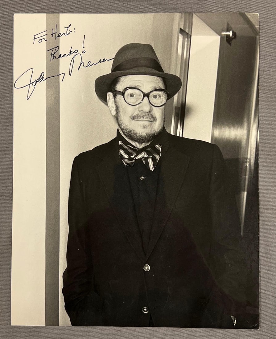 Signed Johnny Mercer Photograph: unknown authenticity, no COA, buying as is. 8" x 10"