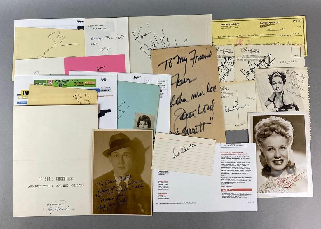 Group of Hollywood Star Autographs (1 of 3)